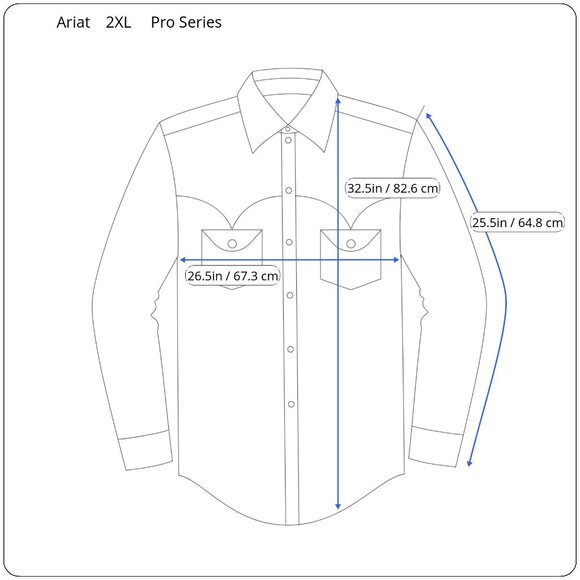 Ariat Pro Series 2XL Fitted Long Sleeve Blue Checkered Cowboy Western Shirt - Picture 3 of 12